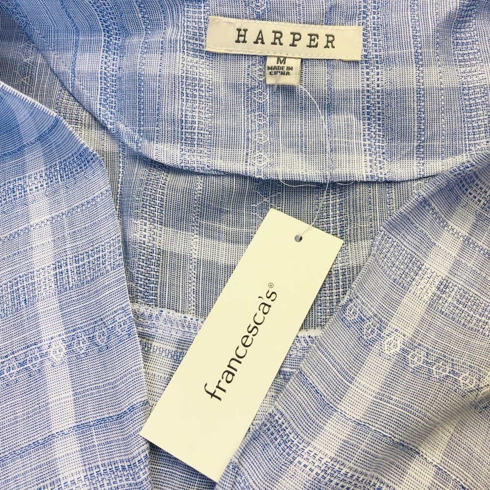 New! Francesca’s Chambray Sleeveless Blouse - Picture 7 of 7
